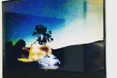 a recessed tv