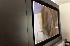 A recessed mounted tv